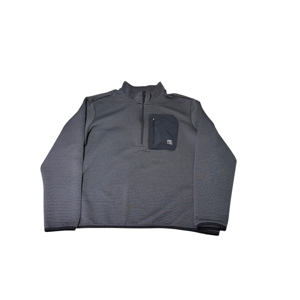 Alaskan Hardgear Duluth Trading Co Mens 2XL Gray Ribbed‎ Quarter Zip Pullover